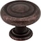 Jeffrey Alexander 1-1/4" Diameter Distressed Oil Rubbed Bronze Bremen 1 Cabinet Knob 117DMAC - alternate 1